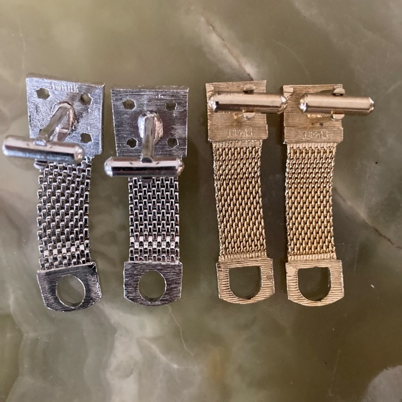 Authentic vintage Swank wrap-around cufflinks, offered as a matched two-pair - Picture 5 of 7